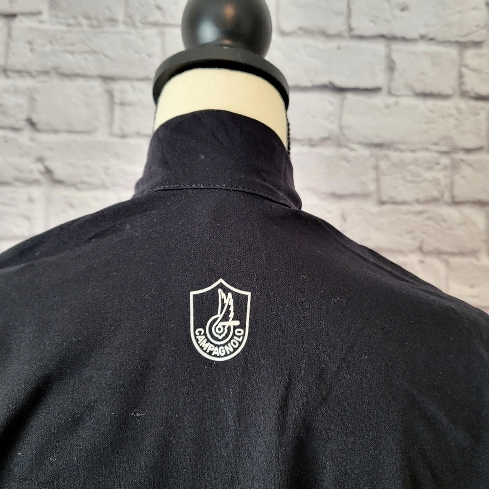 Campagnolo black rain proof cycling zipper closure windbreaker jacket size S - Picture 9 of 13